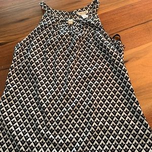 Black and white dressy tank